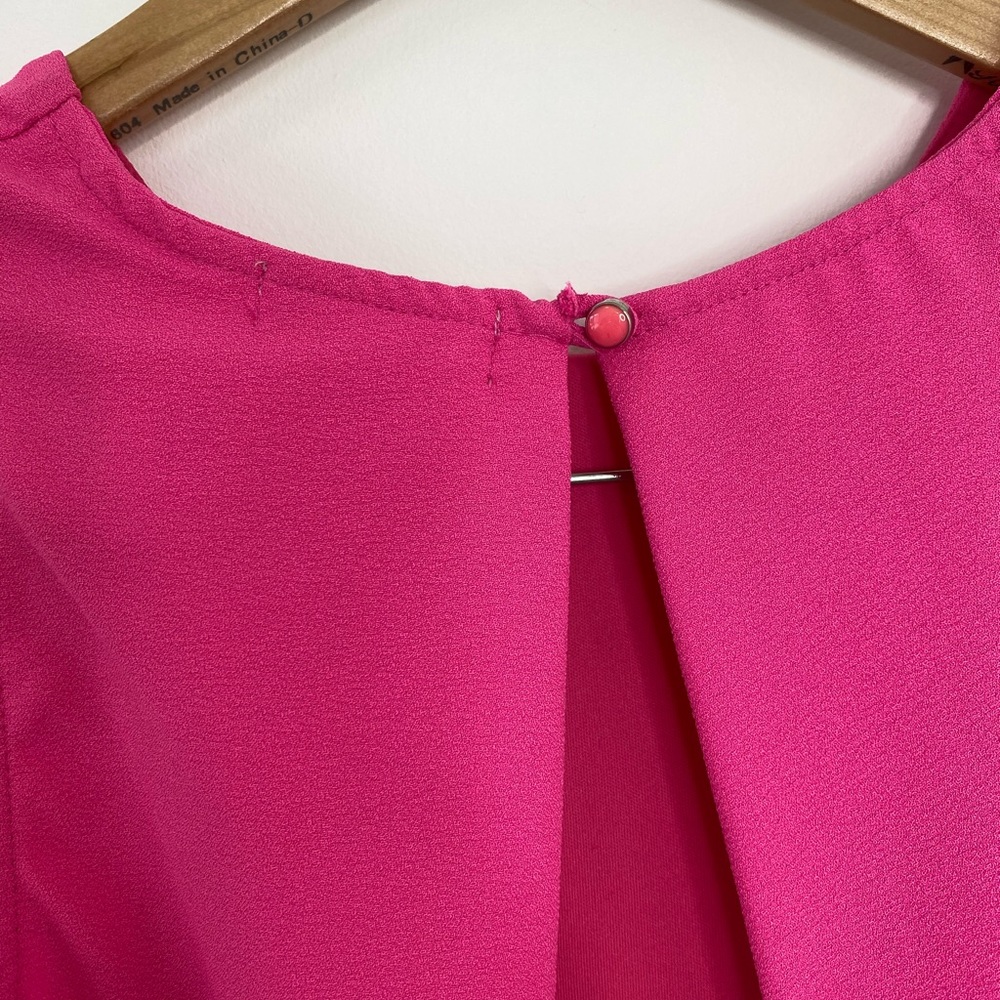 Hot Pink Tank Shift Dress Monteau - Picture 5 of 7